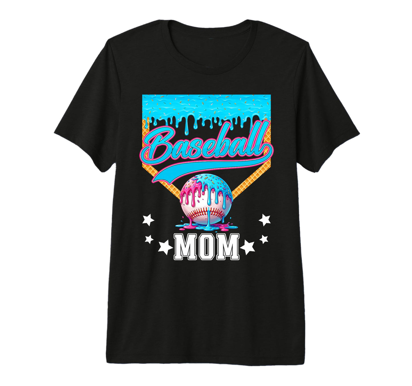 Baseball Mom Funny Mothers Day Ice T-Shirt - Aesthetic Graphic for Adults - T-Shirt, Sweatshirt, Hoodie