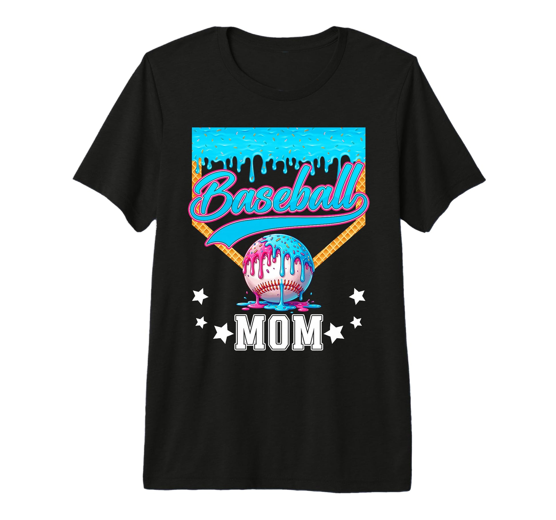 Baseball Mom Funny Mothers Day Ice T-Shirt - Aesthetic Graphic for Adults - T-Shirt, Sweatshirt, Hoodie