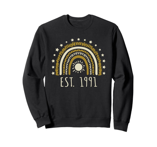 Est 1991 Rainbow Established 1991 Sweatshirt - Aesthetic Graphic Men Women - T-Shirt, Sweatshirt, Hoodie