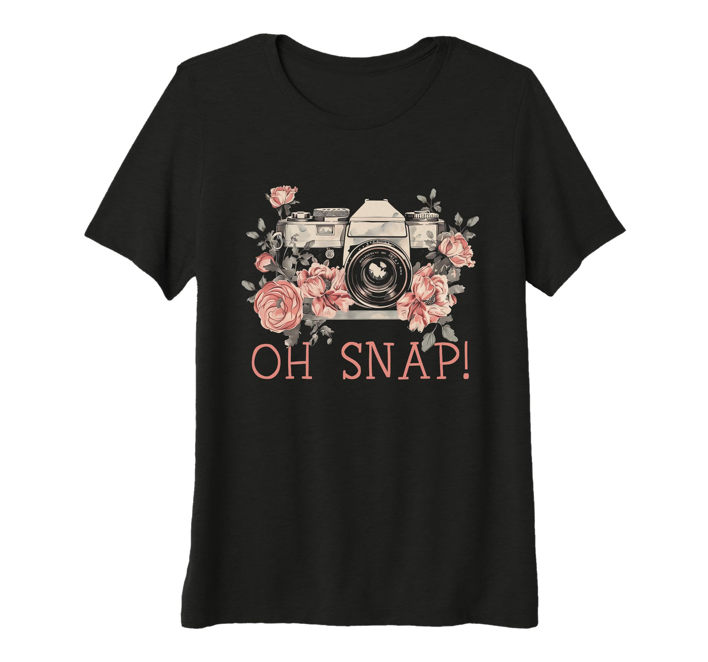 Womens Photographer Oh Snap Funny T-Shirt - Custom Art Print Men Women - T-Shirt, Sweatshirt, Hoodie