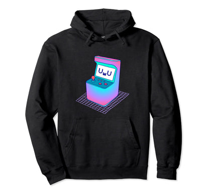 Uwu Face Video Game Japanese Kawaii 90S Hoodie - Trendy Graphic for Adults - T-Shirt, Sweatshirt, Hoodie