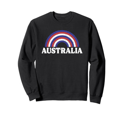 Australia Flag Rainbow Australian Pride Sweatshirt - Graphic Print Unisex - T-Shirt, Sweatshirt, Hoodie