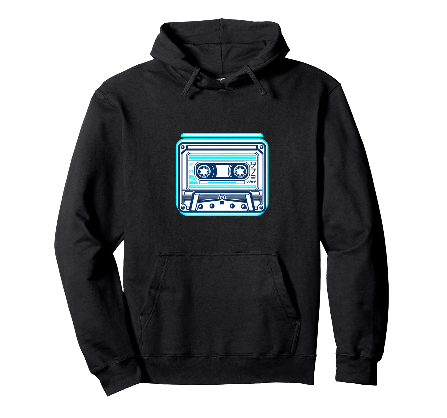 Cyber Synth Vaporwave Cassette Hoodie - Fun Novelty Design for Adults - T-Shirt, Sweatshirt, Hoodie