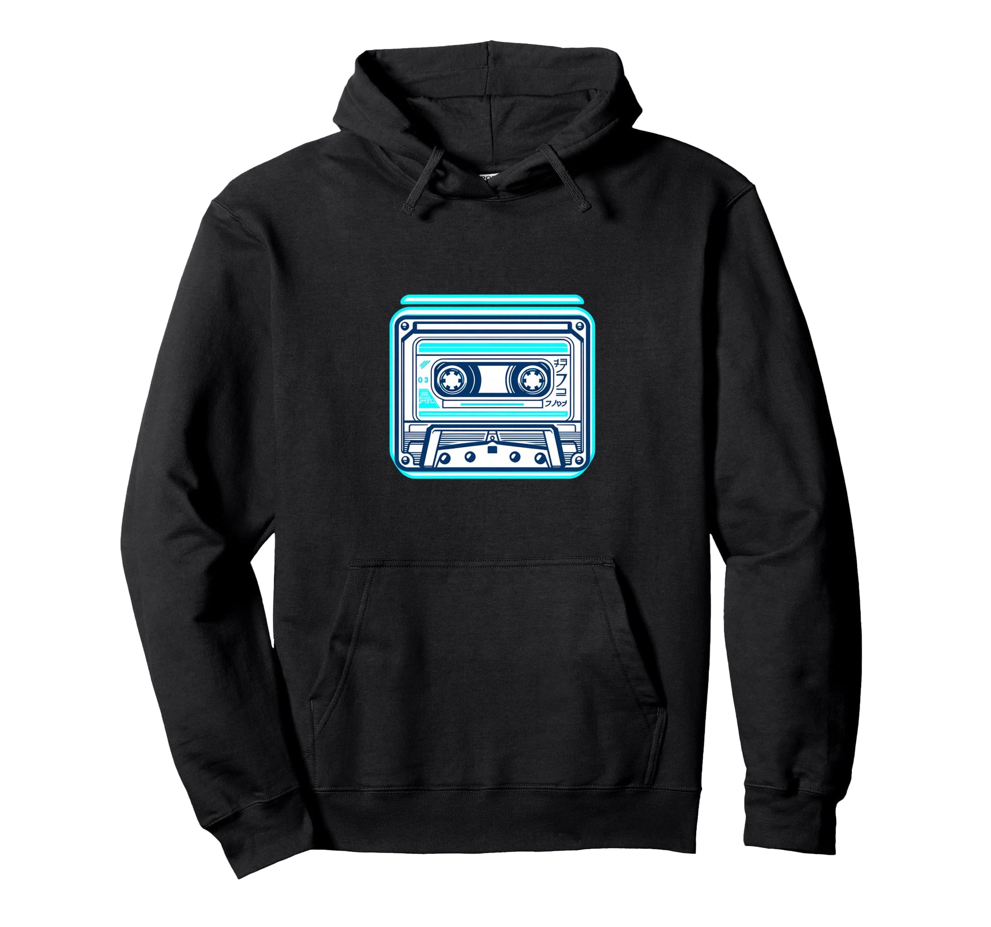 Cyber Synth Vaporwave Cassette Hoodie - Fun Novelty Design for Adults - T-Shirt, Sweatshirt, Hoodie