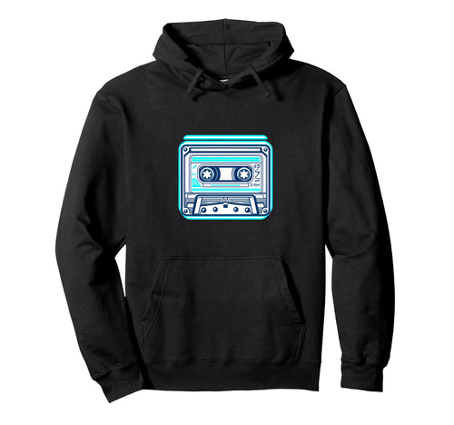 Cyber Synth Vaporwave Cassette Hoodie - Fun Novelty Design for Adults - T-Shirt, Sweatshirt, Hoodie