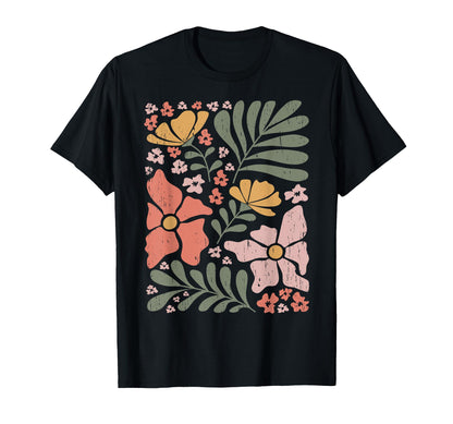 Boho Wildflowers Floral Abstract Flower T-Shirt - Trendy Graphic Unisex - T-Shirt, Sweatshirt, Hoodie