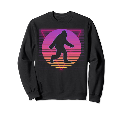 Bigfoot Sasquatch Vaporwave 80S 90S Sweatshirt - Trendy Graphic for Adults - T-Shirt, Sweatshirt, Hoodie