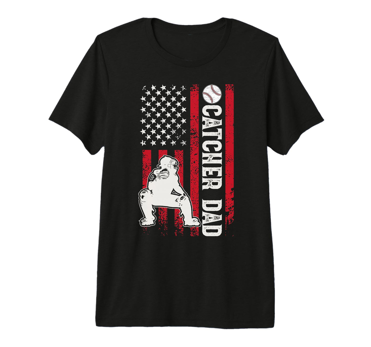 Mens Baseball Catcher Dad Baseball T-Shirt - Unique Graphic Men Women - T-Shirt, Sweatshirt, Hoodie