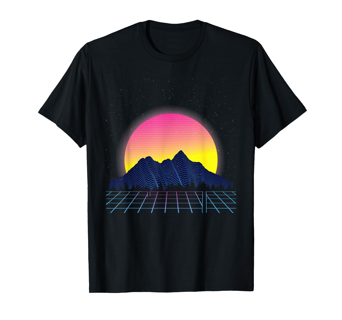 Synthwave Sunset Aesthetic T-Shirt - Fun Novelty Design Men Women - T-Shirt, Sweatshirt, Hoodie