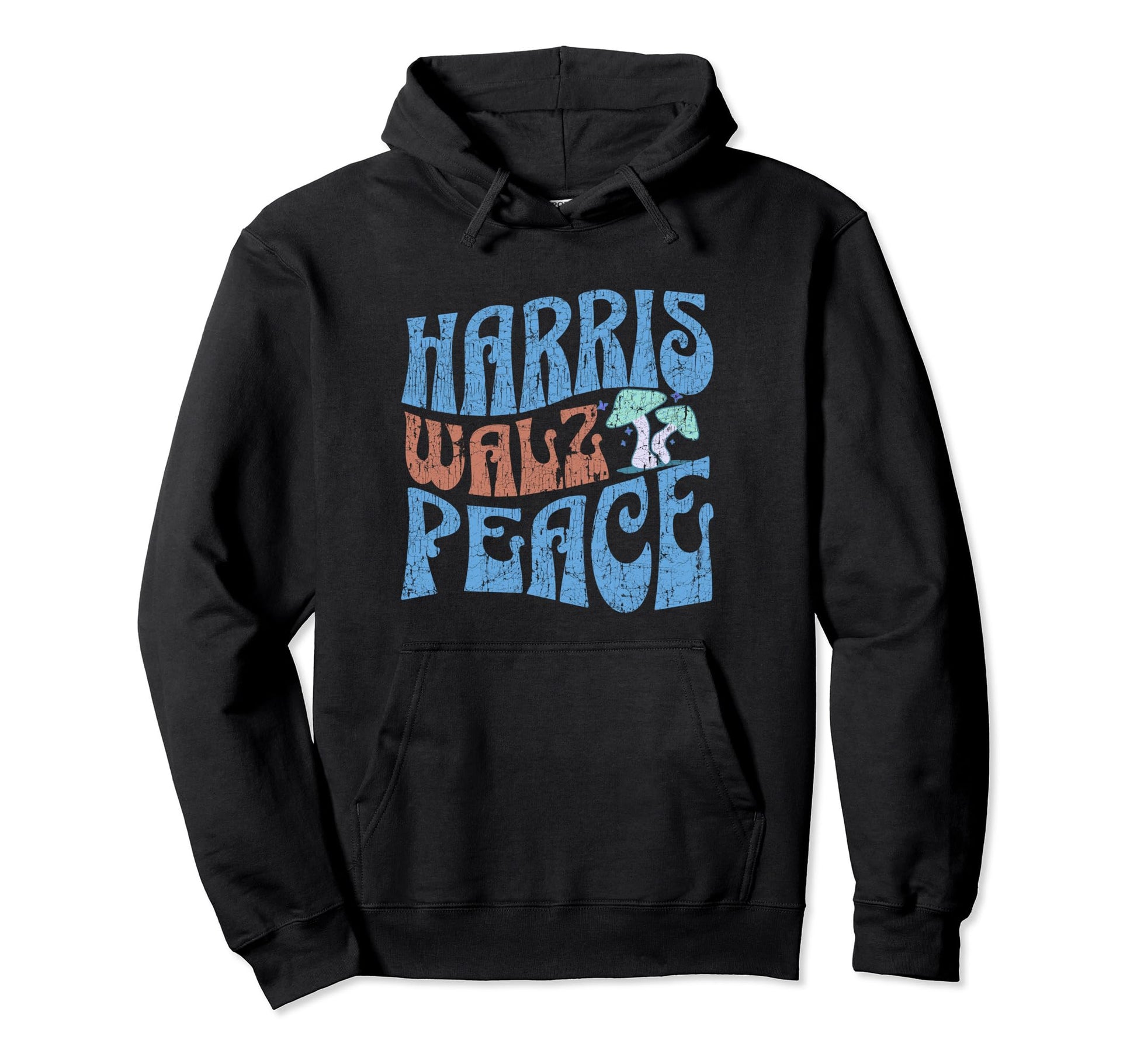 Kamala Harris Tim Walz 2024 60S Type Hoodie - Unique Graphic Unisex - T-Shirt, Sweatshirt, Hoodie