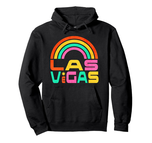 Las Vegas Sunny Rainbow Souvenir Nevada Hoodie - Trendy Graphic for Adults - T-Shirt, Sweatshirt, Hoodie