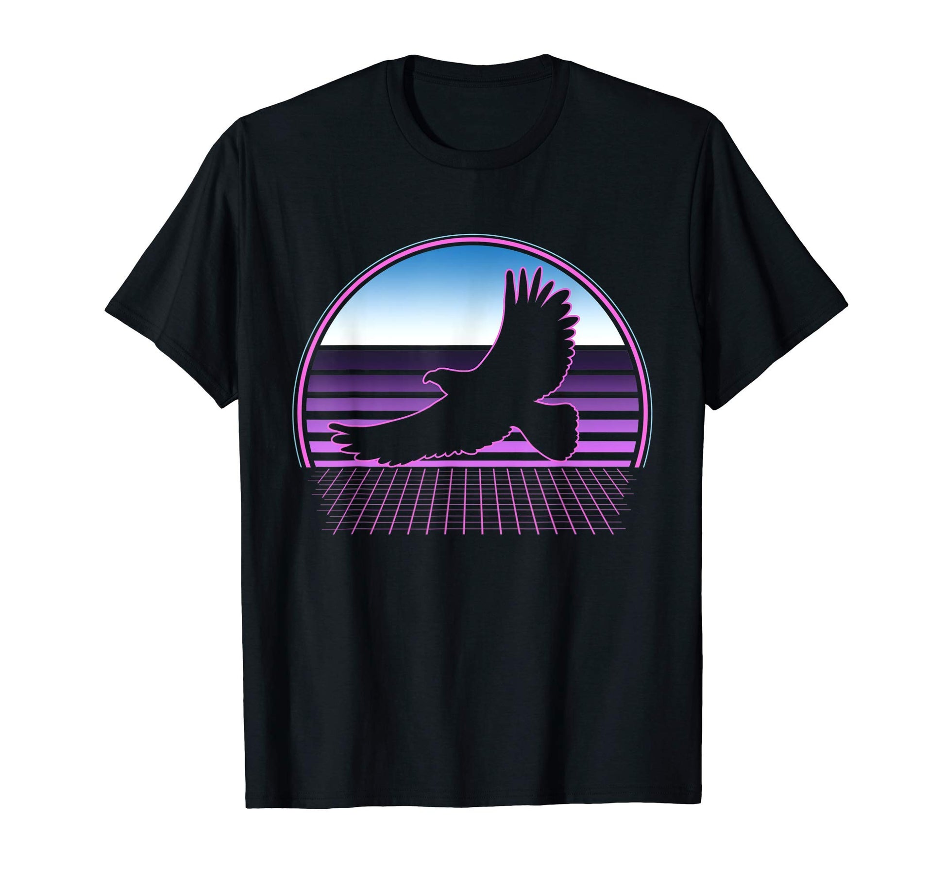 Flying Eagle 80S Vaporwave Aesthetic T-Shirt - Fun Novelty Design Men Women - T-Shirt, Sweatshirt, Hoodie