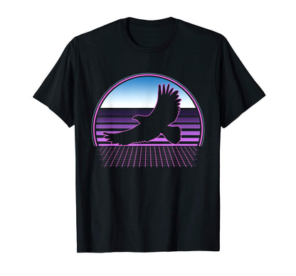 Flying Eagle 80S Vaporwave Aesthetic T-Shirt - Fun Novelty Design Men Women - T-Shirt, Sweatshirt, Hoodie