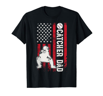 Baseball Catcher Dad Baseball T-Shirt - Casual Everyday Wear Unisex - T-Shirt, Sweatshirt, Hoodie