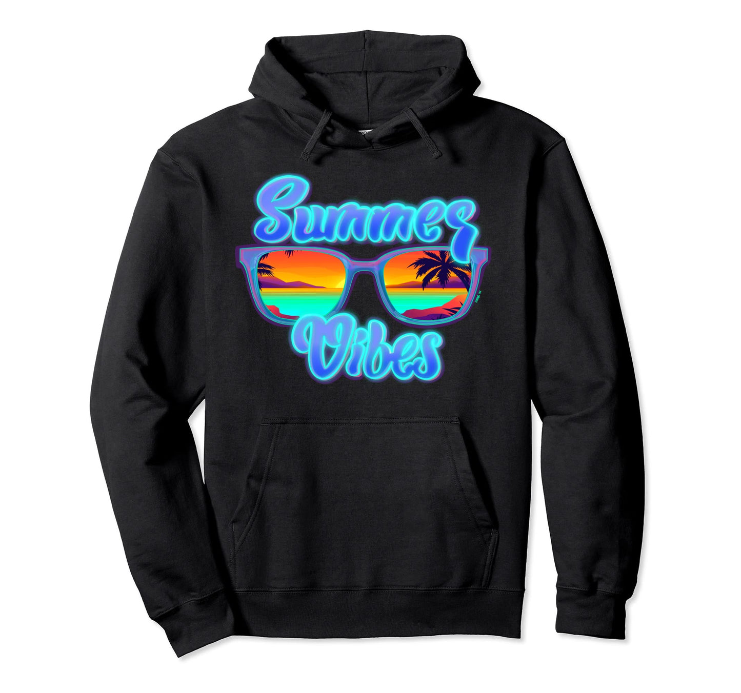 Vaporwave Aesthetic Sunglasses Summer Hoodie - Novelty Apparel Men Women - T-Shirt, Sweatshirt, Hoodie