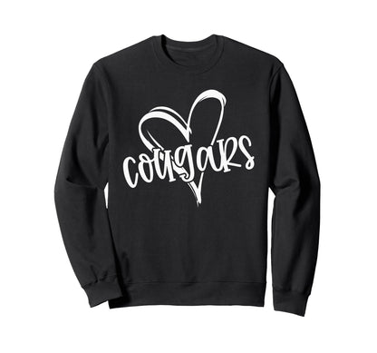 Cougars School Sports Fan Team Sweatshirt - Unique Graphic Men Women - T-Shirt, Sweatshirt, Hoodie