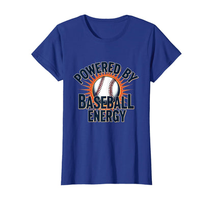 Powered Baseball Energy Dad T-Shirt - Minimalist Print for Adults - T-Shirt, Sweatshirt, Hoodie