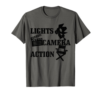 Film Director Film Cameraman Lights T-Shirt - Trendy Graphic for Adults - T-Shirt, Sweatshirt, Hoodie
