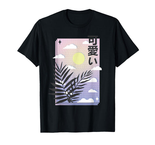 Sunset Palm Lofi Aesthetic T-Shirt - Casual Everyday Wear Men Women - T-Shirt, Sweatshirt, Hoodie