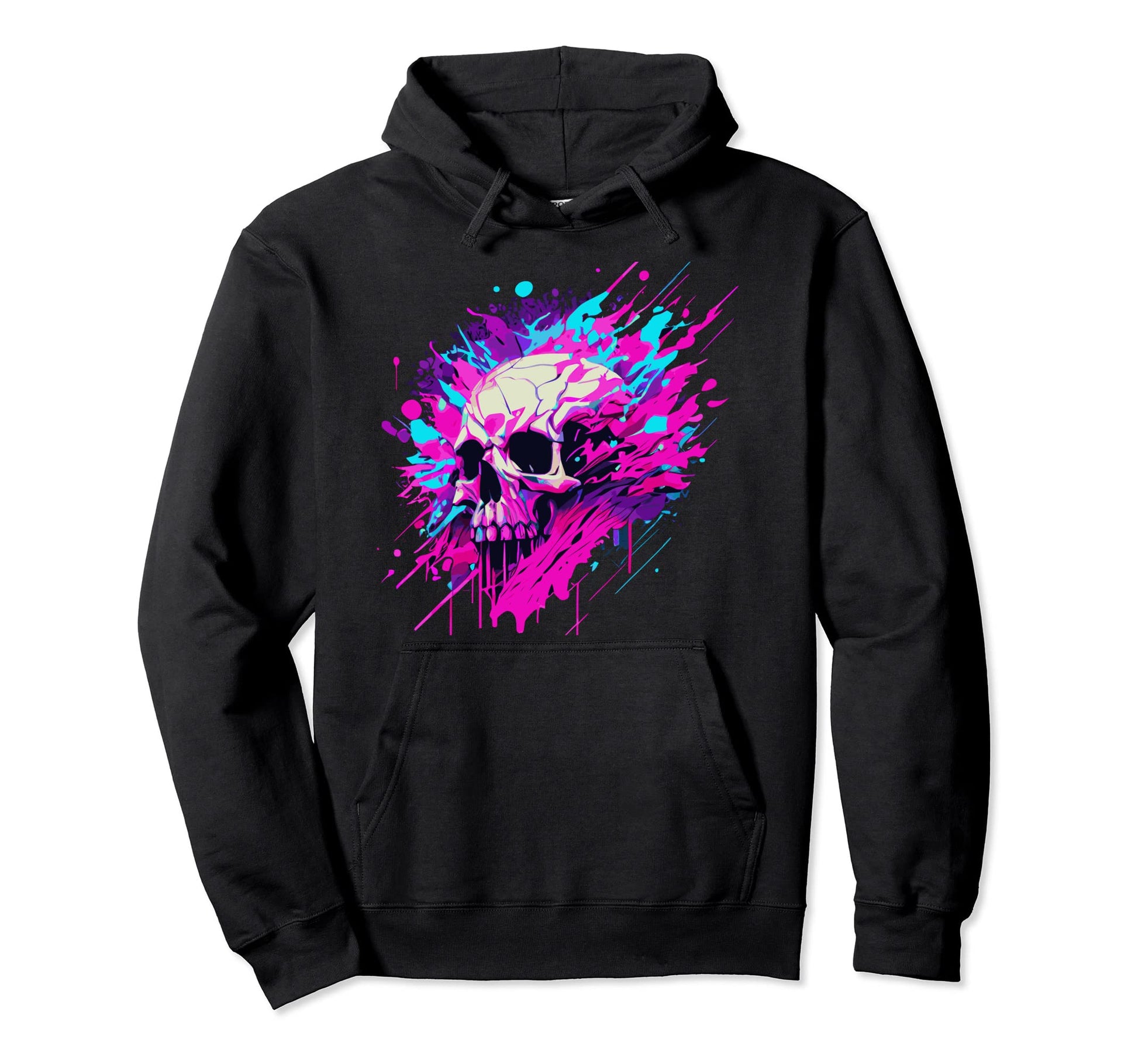 Vaporwave Skull Urban Aesthetic Pastel Hoodie - Trendy Graphic for Adults - T-Shirt, Sweatshirt, Hoodie