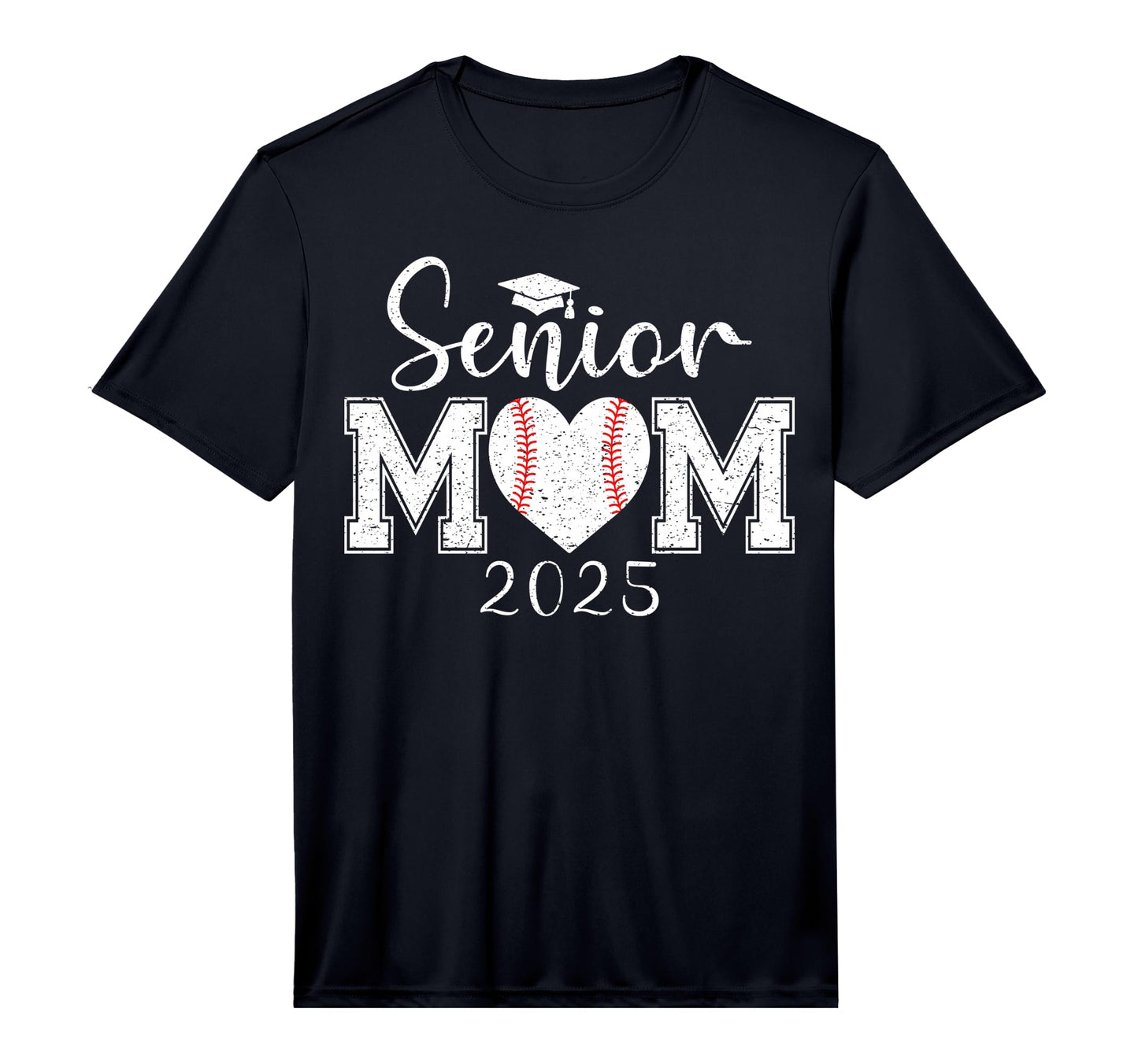 Senior Mom Baseball 2025 Class 2025 T-Shirt - Minimalist Print for Adults - T-Shirt, Sweatshirt, Hoodie