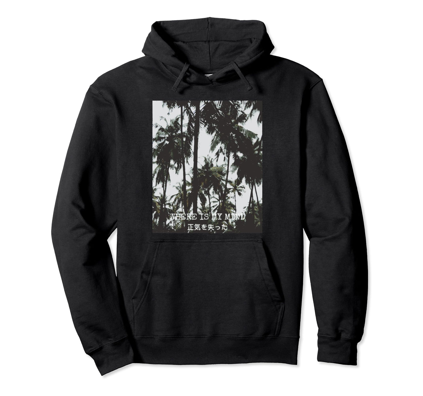 Aesthetic Vaporwave Palm Trees Hoodie - Unique Graphic for Adults - T-Shirt, Sweatshirt, Hoodie