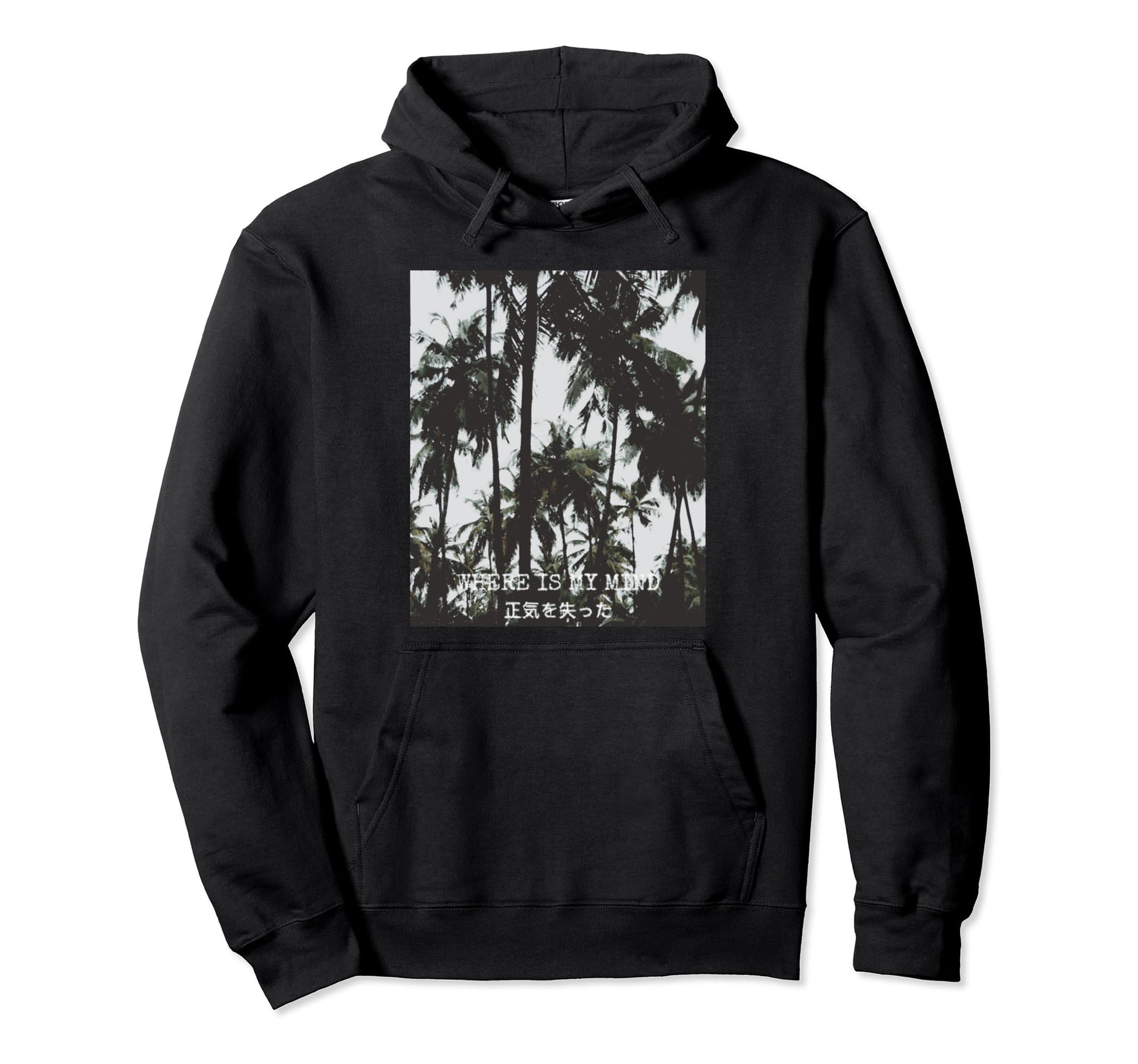Aesthetic Vaporwave Palm Trees Hoodie - Unique Graphic for Adults - T-Shirt, Sweatshirt, Hoodie