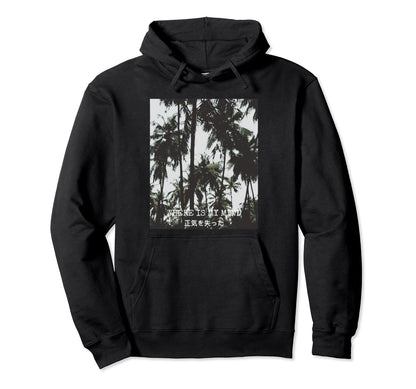 Aesthetic Vaporwave Palm Trees Hoodie - Unique Graphic for Adults - T-Shirt, Sweatshirt, Hoodie