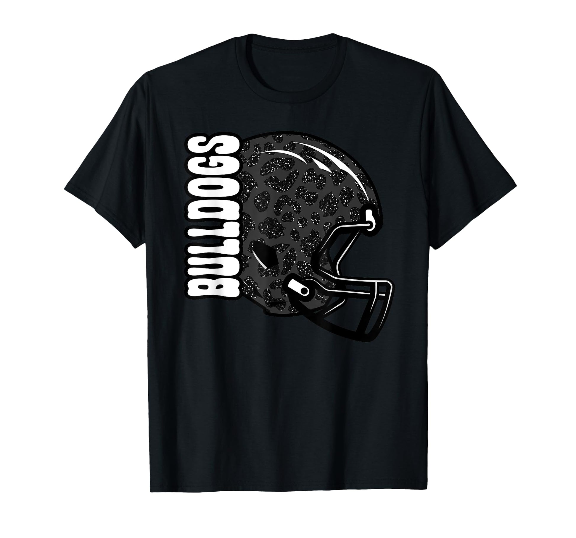 Bulldogs Football Mom Game Day Leopard T-Shirt - Novelty Apparel Unisex - T-Shirt, Sweatshirt, Hoodie