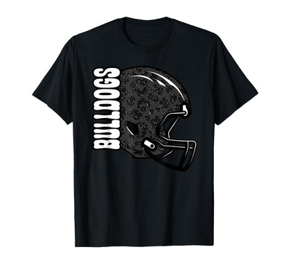 Bulldogs Football Mom Game Day Leopard T-Shirt - Novelty Apparel Unisex - T-Shirt, Sweatshirt, Hoodie