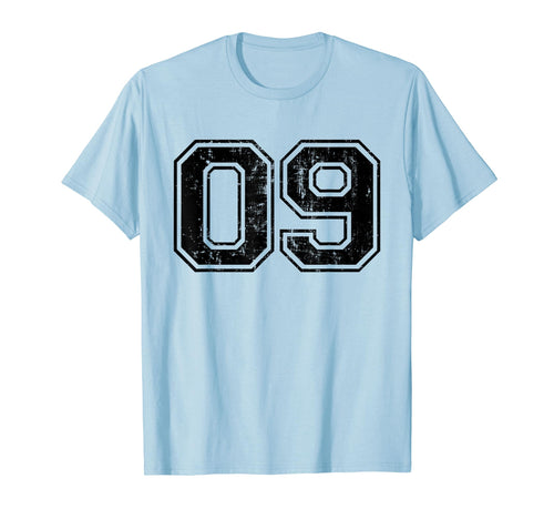 Number 09 Nine Varsity Distressed Sport T-Shirt - Streetwear Style Unisex - T-Shirt, Sweatshirt, Hoodie