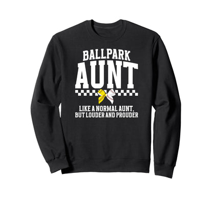 Ballpark Aunt Definition Baseball Sweatshirt - Graphic Print Men Women - T-Shirt, Sweatshirt, Hoodie
