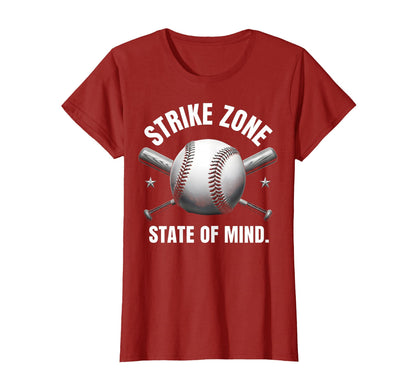 Strike Zone State Mind Baseball Mama T-Shirt - Custom Art Print for Adults - T-Shirt, Sweatshirt, Hoodie