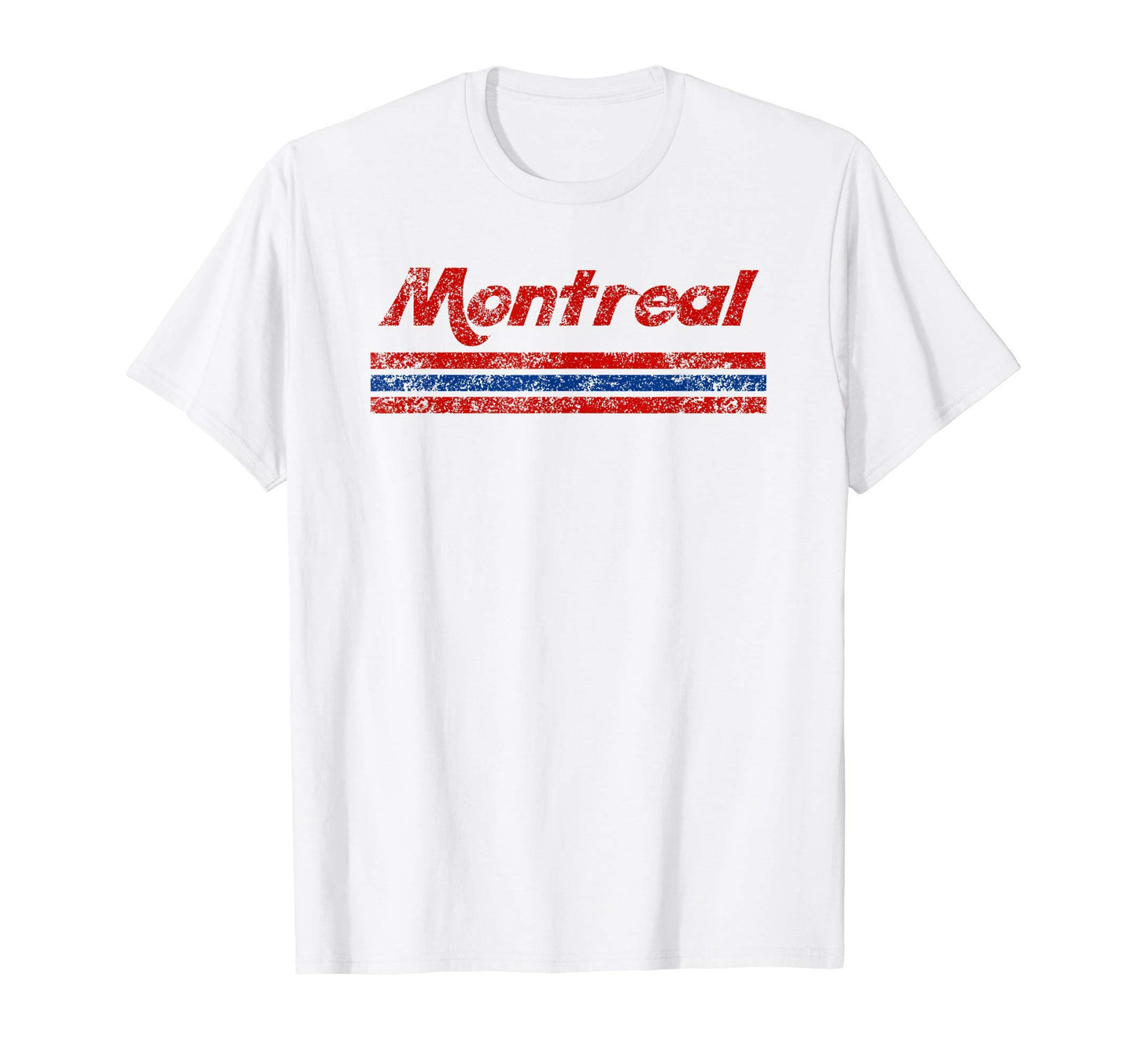 Montreal Canada Weathered Stripe T-Shirt - Aesthetic Graphic for Adults - T-Shirt, Sweatshirt, Hoodie