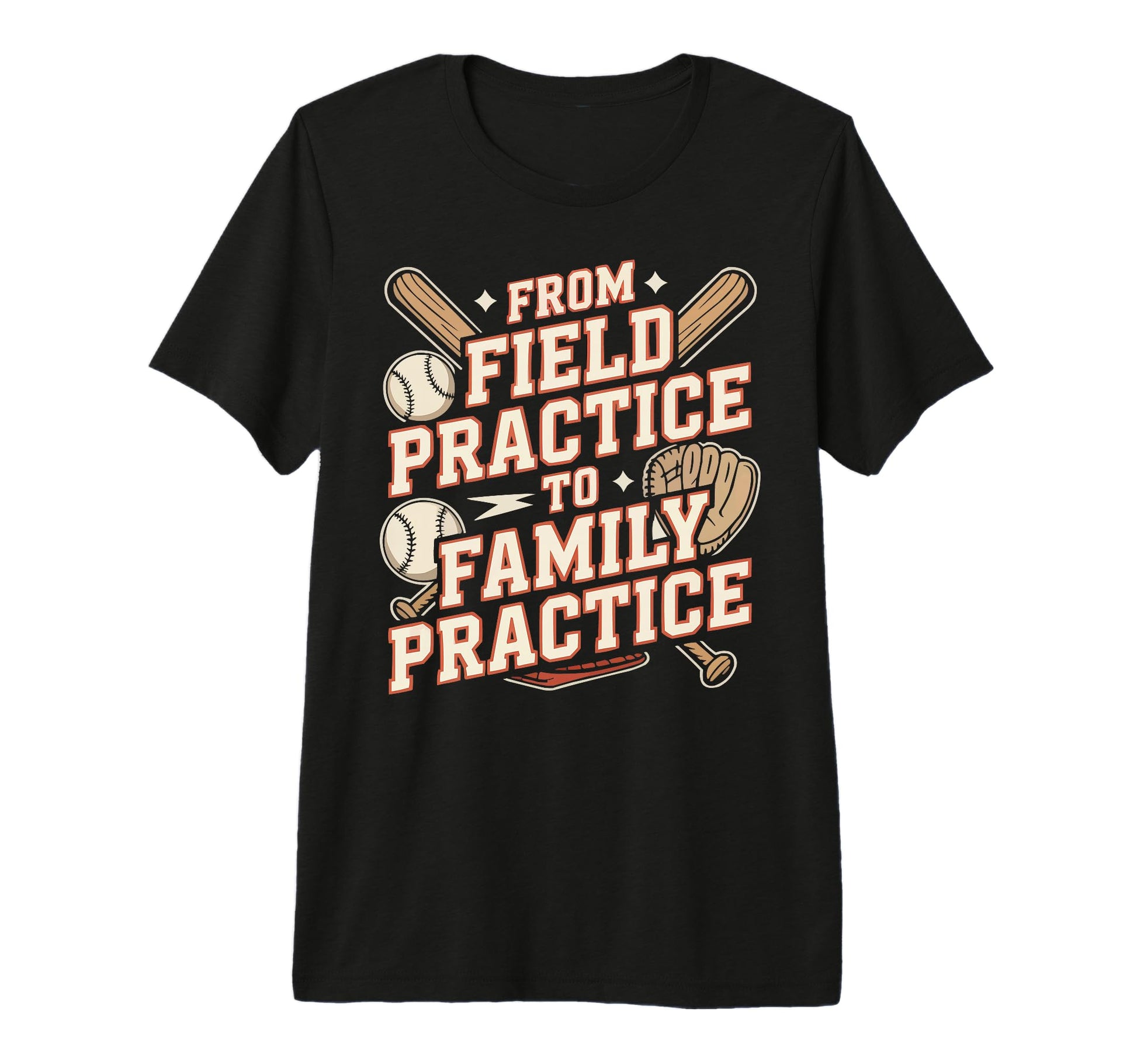 Baseball Dad Baseballer Daddy Baseball T-Shirt - Graphic Print Men Women - T-Shirt, Sweatshirt, Hoodie