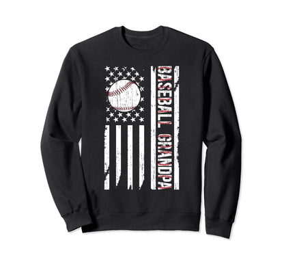 Baseball Grandpa Baseball Player Sweatshirt - Minimalist Print for Adults - T-Shirt, Sweatshirt, Hoodie