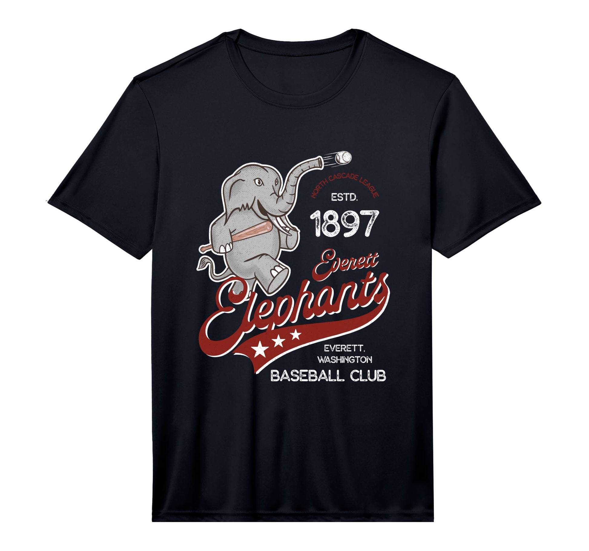 Everett Elephants Baseball Minor League T-Shirt - Graphic Print for Adults - T-Shirt, Sweatshirt, Hoodie