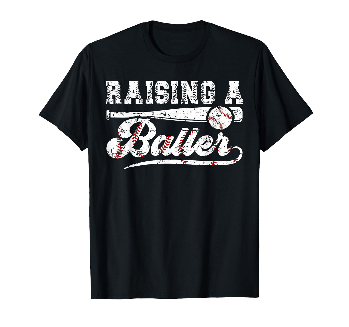 Raising Baller Baseball Dad Baseball T-Shirt - Trendy Graphic Men Women - T-Shirt, Sweatshirt, Hoodie