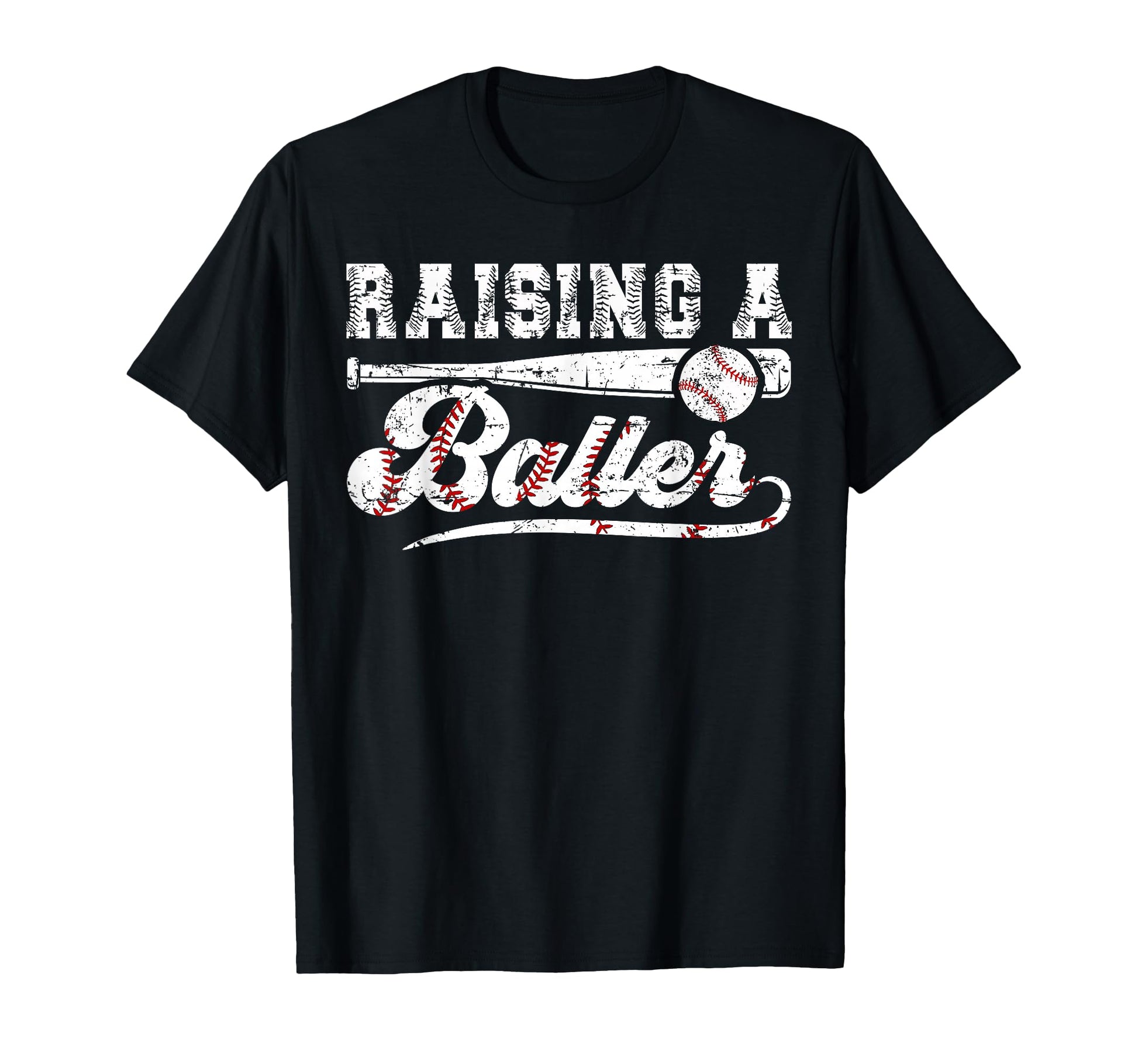 Raising Baller Baseball Dad Baseball T-Shirt - Trendy Graphic Men Women - T-Shirt, Sweatshirt, Hoodie