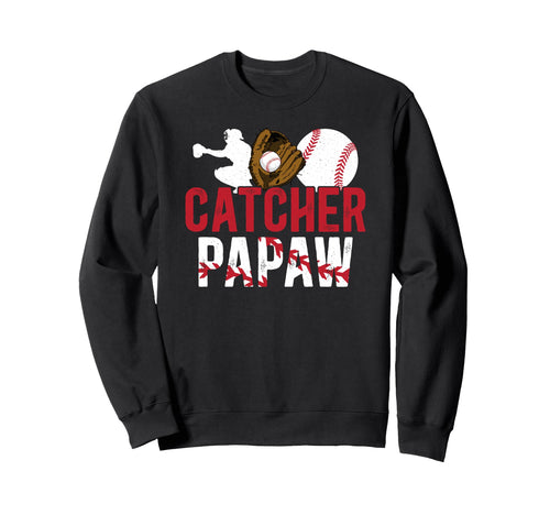 Baseball Catcher Papaw Proud Papaw Sweatshirt - Minimalist Print Men Women - T-Shirt, Sweatshirt, Hoodie