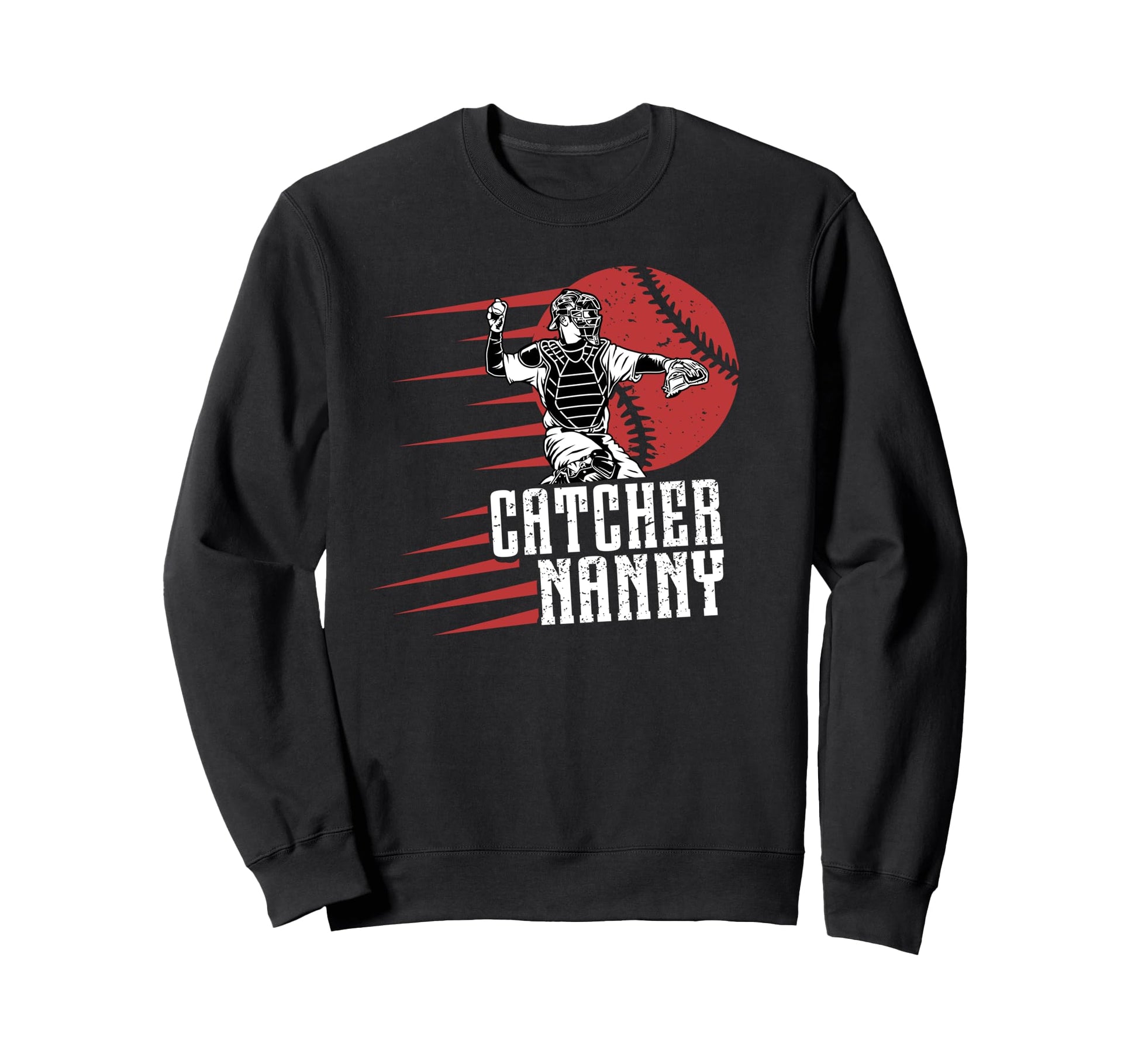 Baseball Catcher Nanny Baseball Sweatshirt - Trendy Graphic for Adults - T-Shirt, Sweatshirt, Hoodie