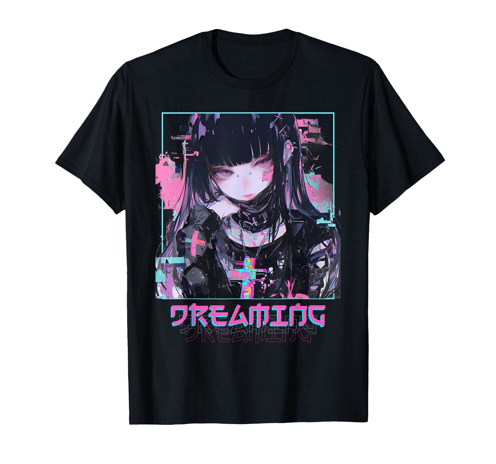 Dreaming Anime Goth Vaporwave T-Shirt - Fun Novelty Design for Adults - T-Shirt, Sweatshirt, Hoodie