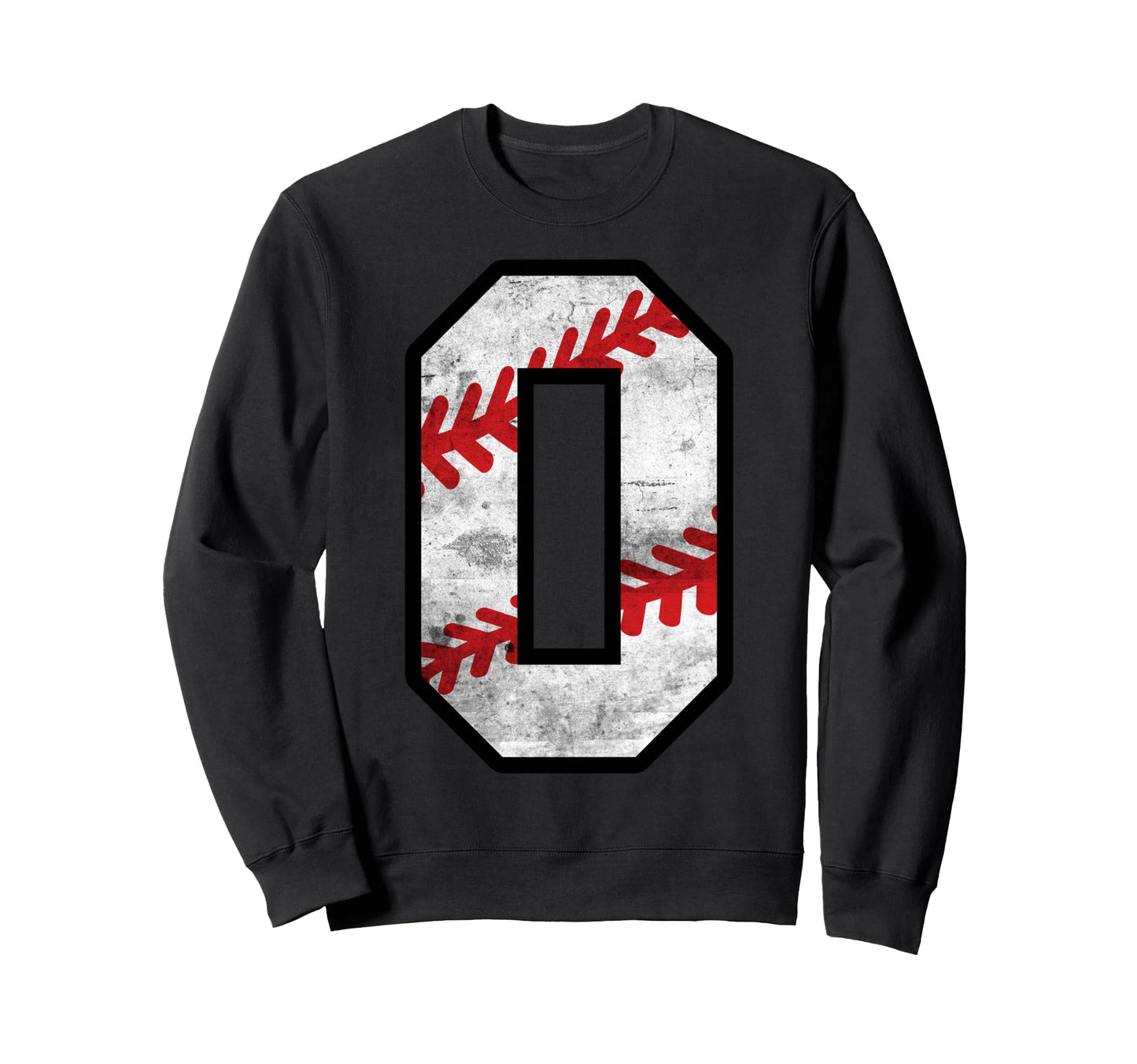 Distressed Baseball Letter O Sweatshirt - Unique Graphic Unisex - T-Shirt, Sweatshirt, Hoodie
