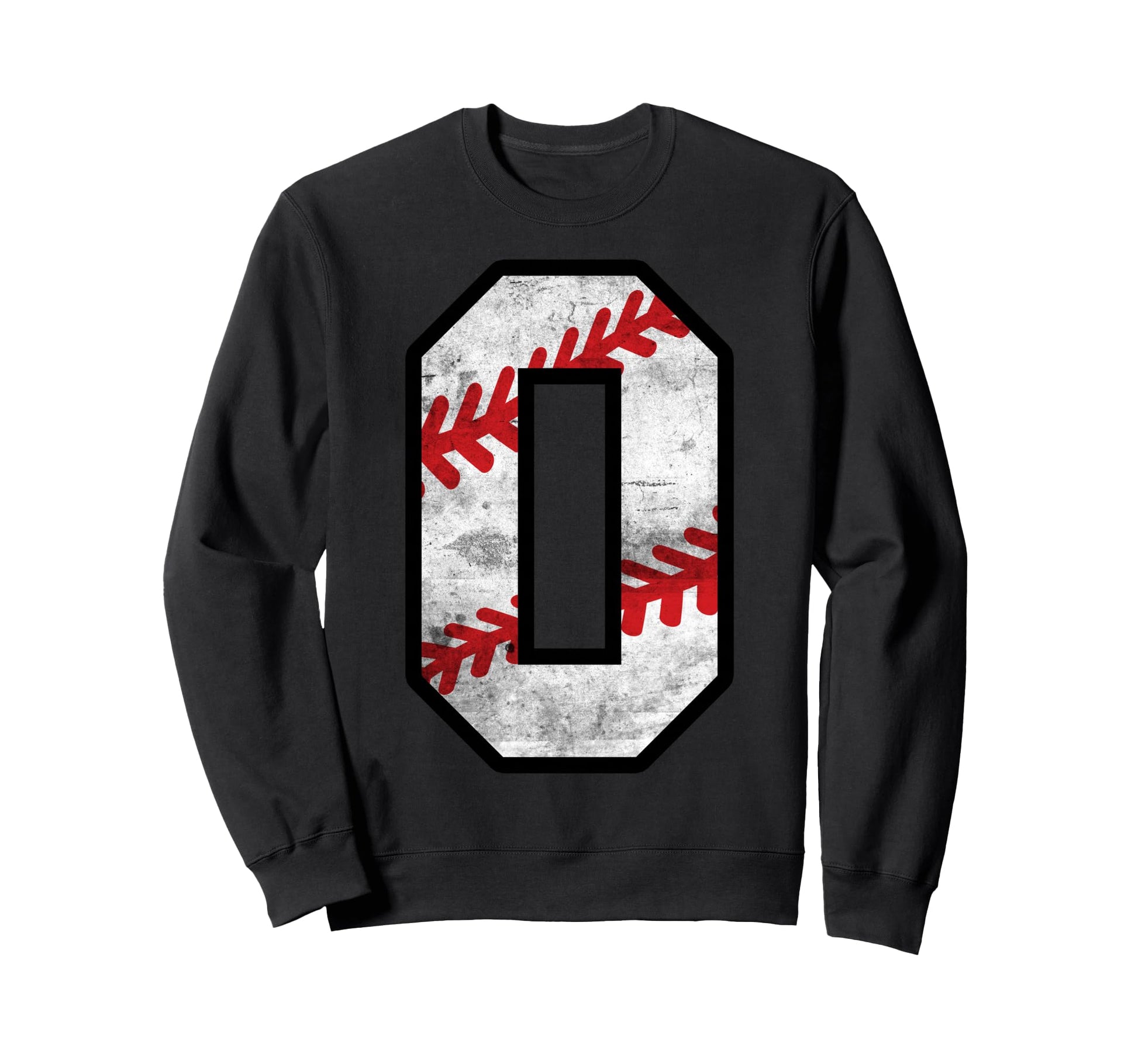 Distressed Baseball Letter O Sweatshirt - Unique Graphic Unisex - T-Shirt, Sweatshirt, Hoodie