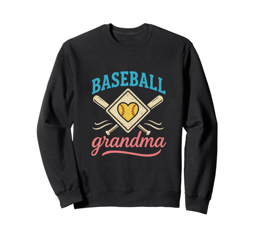 Baseball Grandma Sports Family Heart Sweatshirt - Graphic Print Unisex - T-Shirt, Sweatshirt, Hoodie