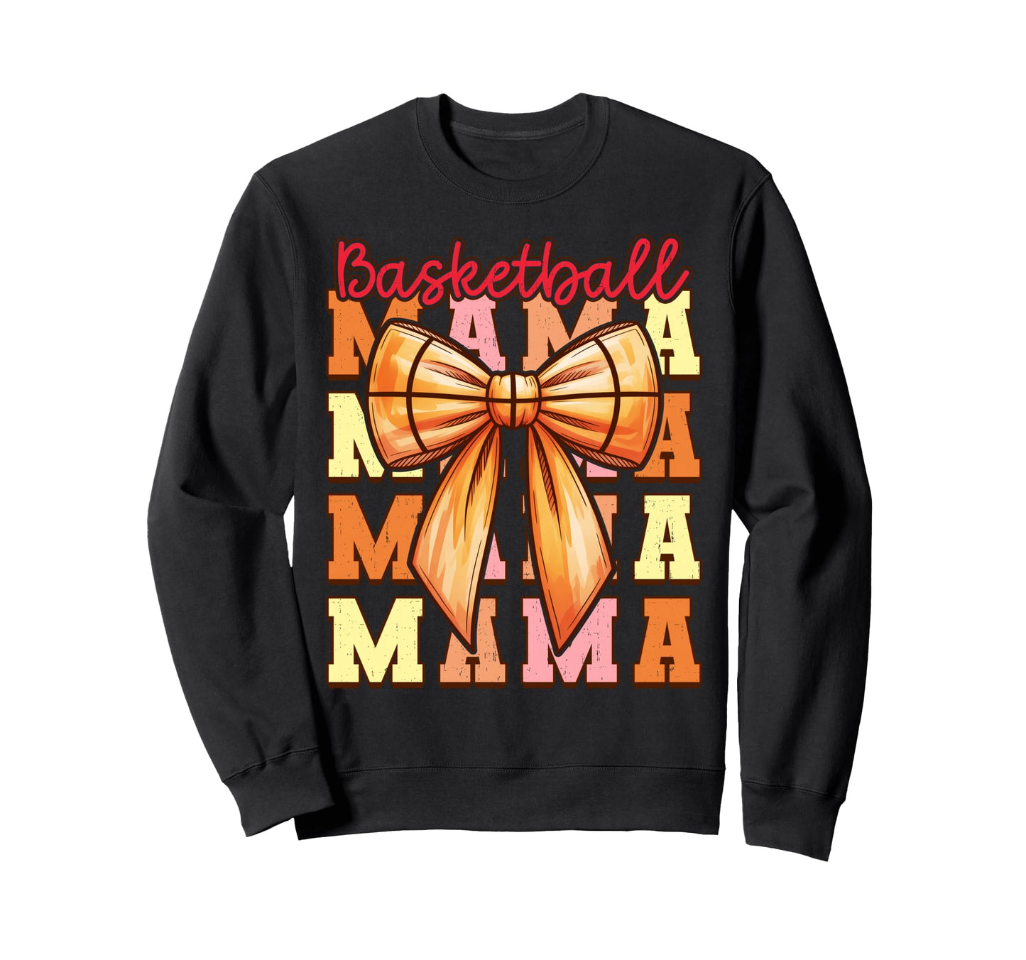 Coquette Bow Game Day Basketball Sweatshirt - Minimalist Print for Adults - T-Shirt, Sweatshirt, Hoodie