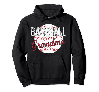 Baseball Grandma Grandmother Granny Hoodie - Fun Novelty Design Unisex - T-Shirt, Sweatshirt, Hoodie