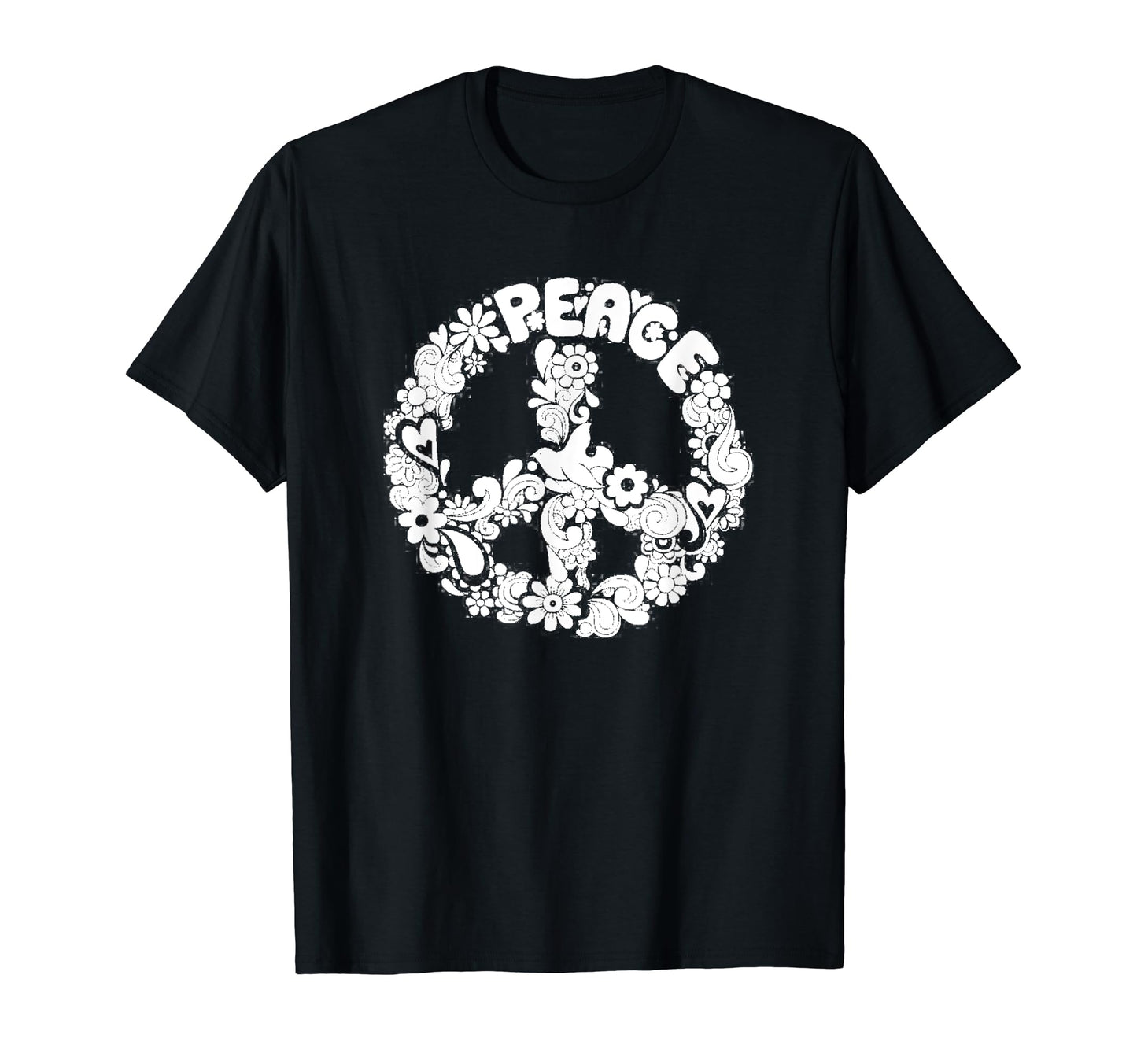 Peace Sign Love Tie Die Hippie T-Shirt - Streetwear Style for Adults - T-Shirt, Sweatshirt, Hoodie