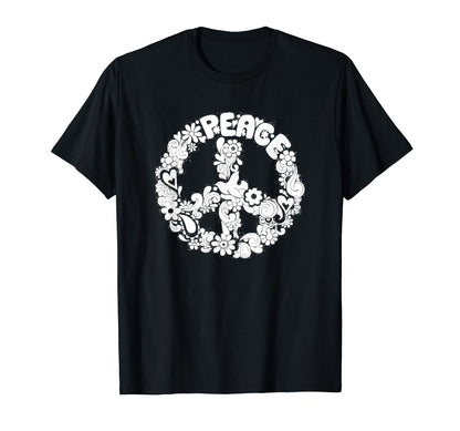 Peace Sign Love Tie Die Hippie T-Shirt - Streetwear Style for Adults - T-Shirt, Sweatshirt, Hoodie