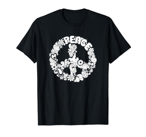 Peace Sign Love Tie Die Hippie T-Shirt - Streetwear Style for Adults - T-Shirt, Sweatshirt, Hoodie